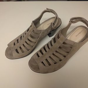 Suede heeled sandles